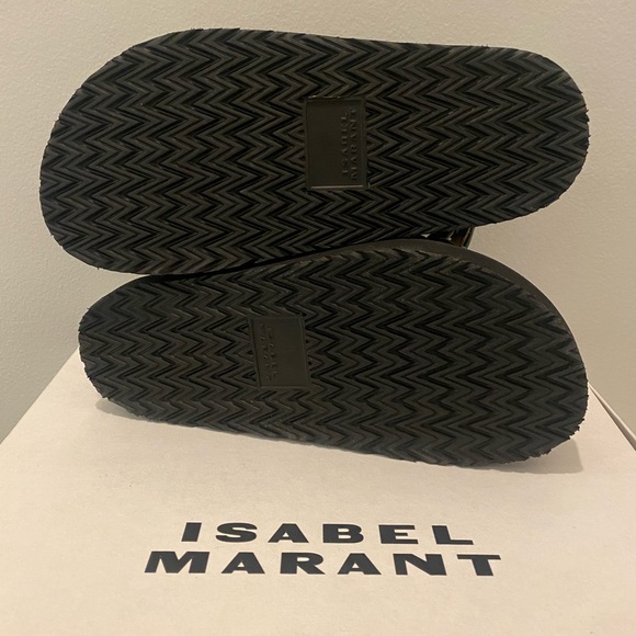 Isabel Marant Black Leather Madee Sandal 37 38 NWT - Picture 9 of 12
